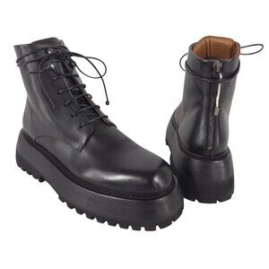 Marsell Platform Ankle Boots US 10 EU 40 Womens Black Leather $1260